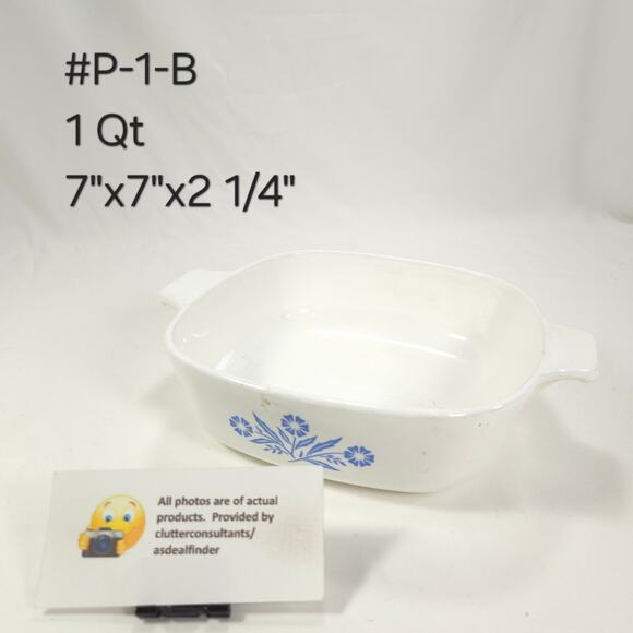 Corning Ware Blue Cornflower Bundle #P-1-B Casserole Dish #P-81-B Saucepan - Picture 5 of 8